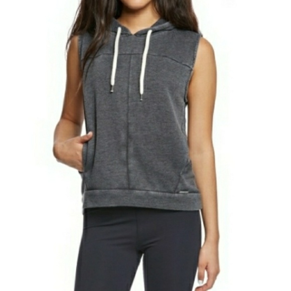 Betsey Johnson Tops - 🆕Betsey Johnson Sleeveless Performance Gray Hoodie